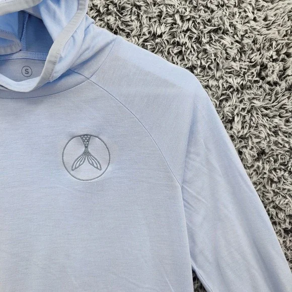 Free Fly Women Bamboo Lightweight Hoodie II Gorp Coastal S Blue UPF 20+ Mermaid - Picture 9 of 16